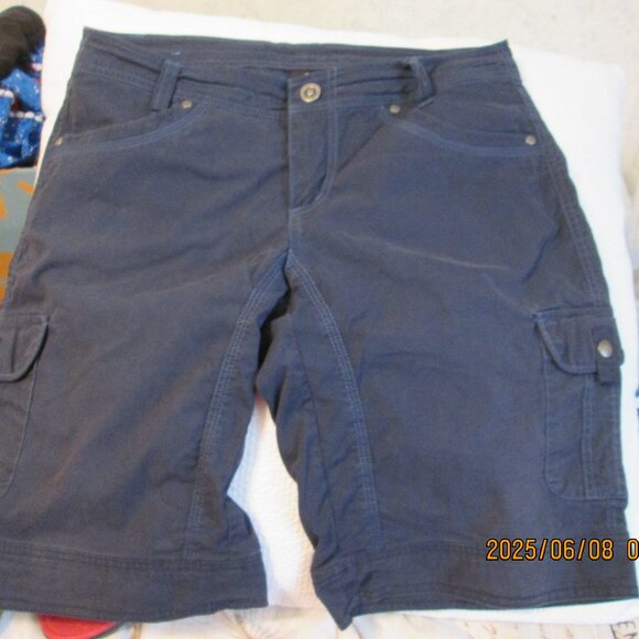 Kuhl Women's Dark Blue Cargo Bermuda Shorts, Size 10 - Picture 1 of 11